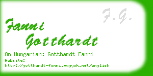 fanni gotthardt business card